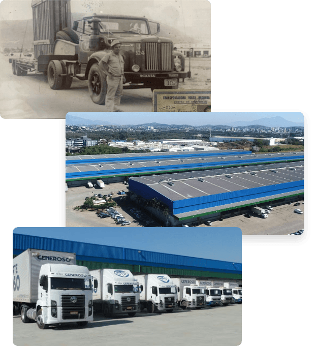 Diversas imagens que mostram a história do Tranporte Generoso